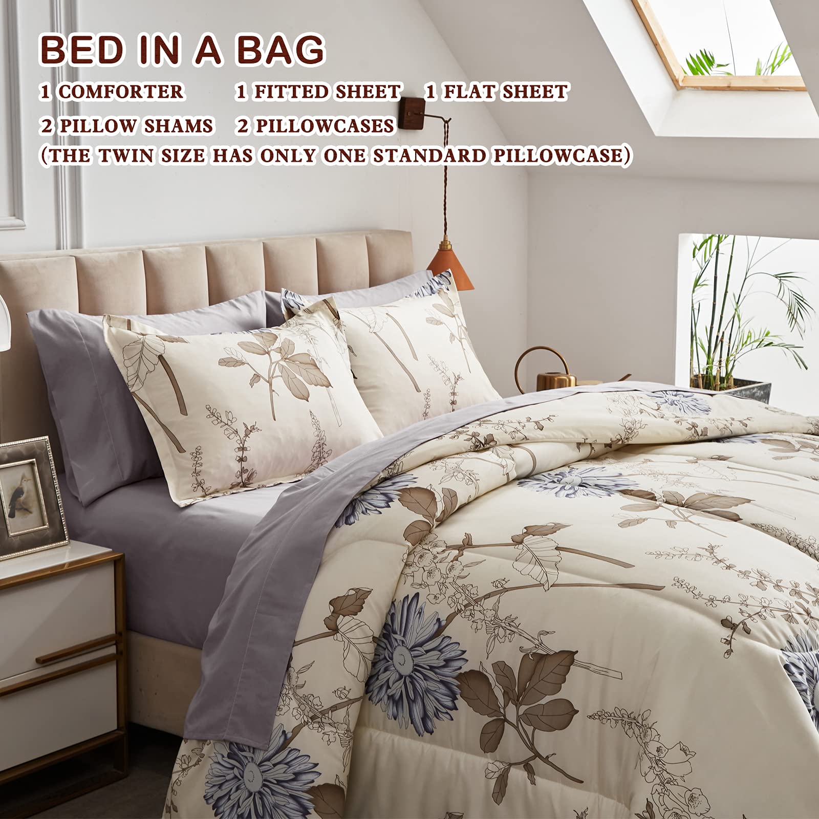 Joyreap pair of pillow shams and two pillowcases arranged to show matching pattern and layering appeal