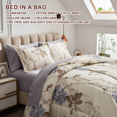 Joyreap pair of pillow shams and two pillowcases arranged to show matching pattern and layering appeal