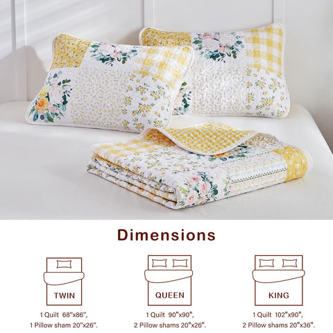 Joyreap quilt size comparison beside ruler shows 90x90 inch coverage and fit