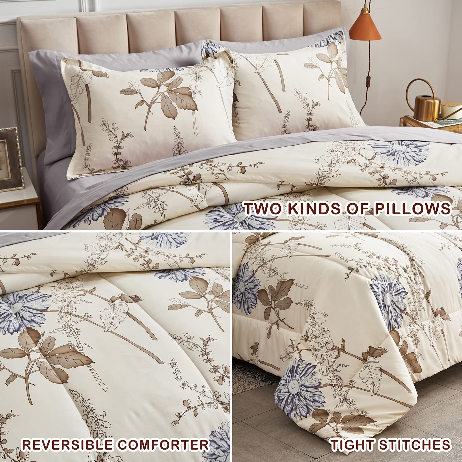 Joyreap complete bedding set on a styled bedroom demonstrating instant room refresh benefit
