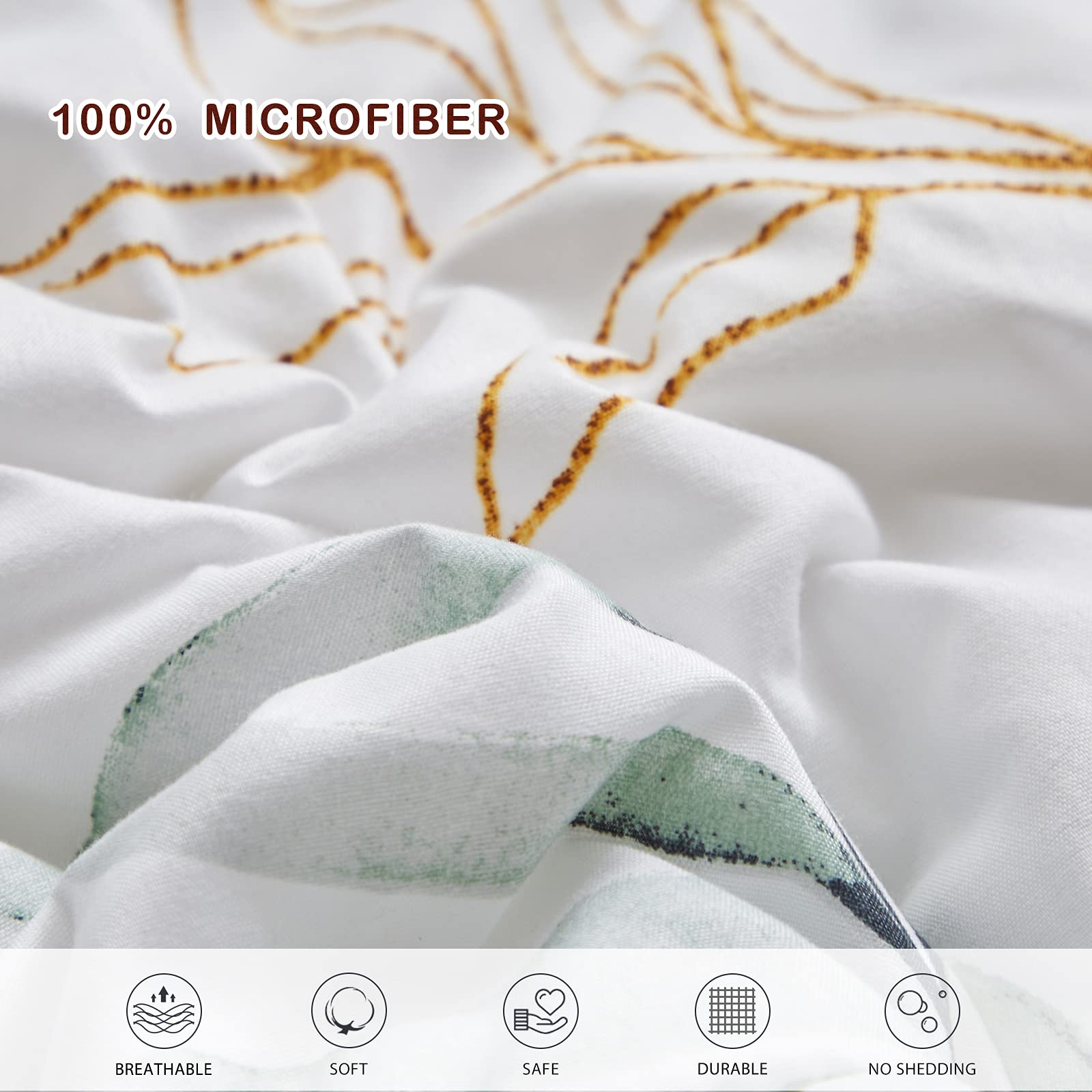 Joyreap flat and fitted sheets laid out showing full queen sizing