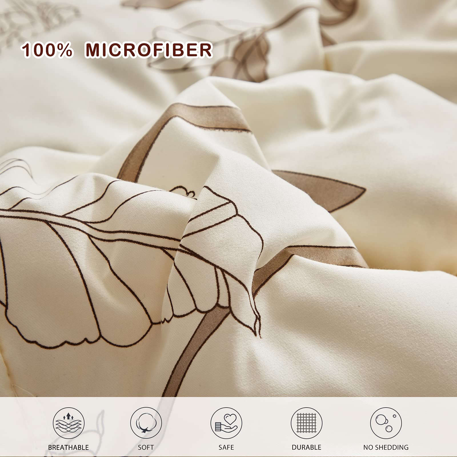 Joyreap comforter and sheets on queen mattress showing scale and generous 88x88 comforter coverage