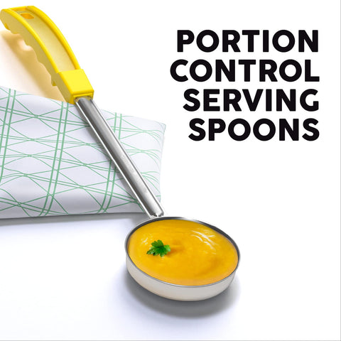 JoyServe engraved measurements on metal handle resisting fade, precise portion identification