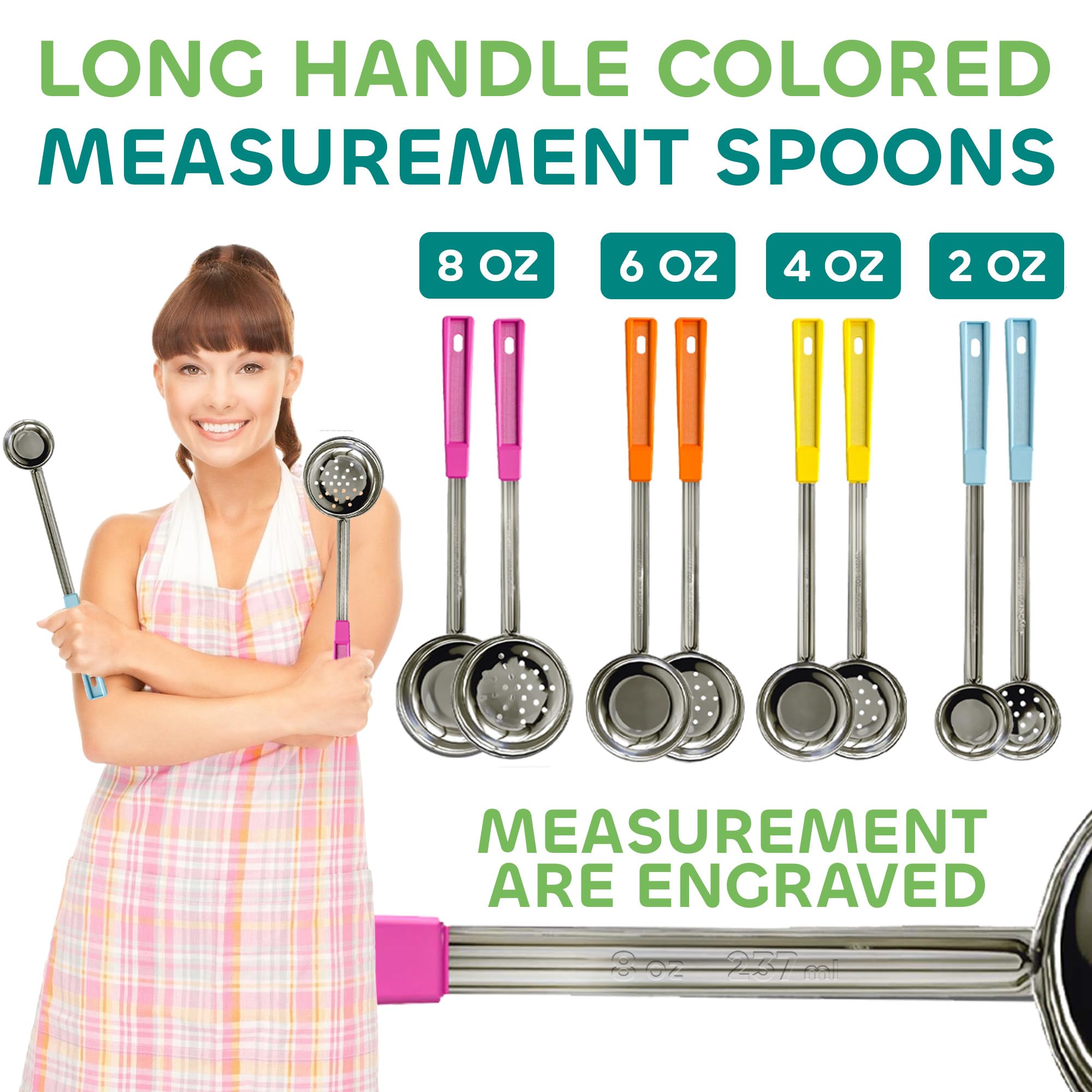 JoyServe long handle with rim-rest shown resting on pot edge, secure grip and spill prevention