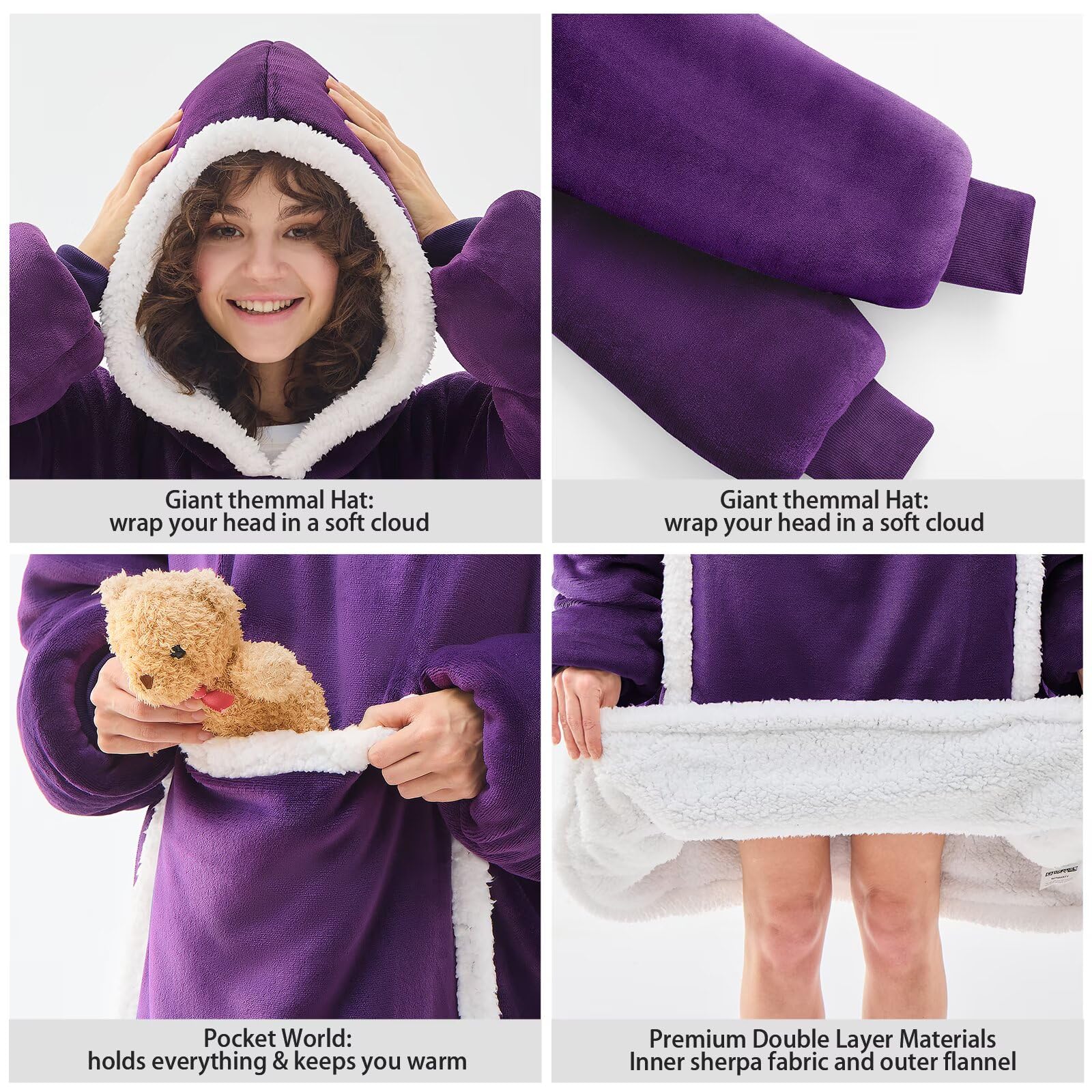 JOYWOO ribbed cuffs and sleeves showing snug draft-blocking fit