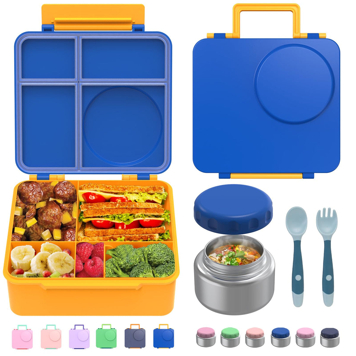 JoyYum bento box front closed showing compact travel-ready design and secure lid