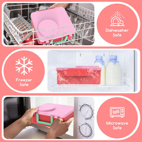 JoyYum family picnic scene showing lunch set in use for outdoor meal convenience