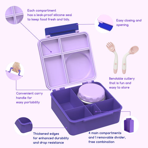 JoyYum packed bento in backpack ready for school convenience