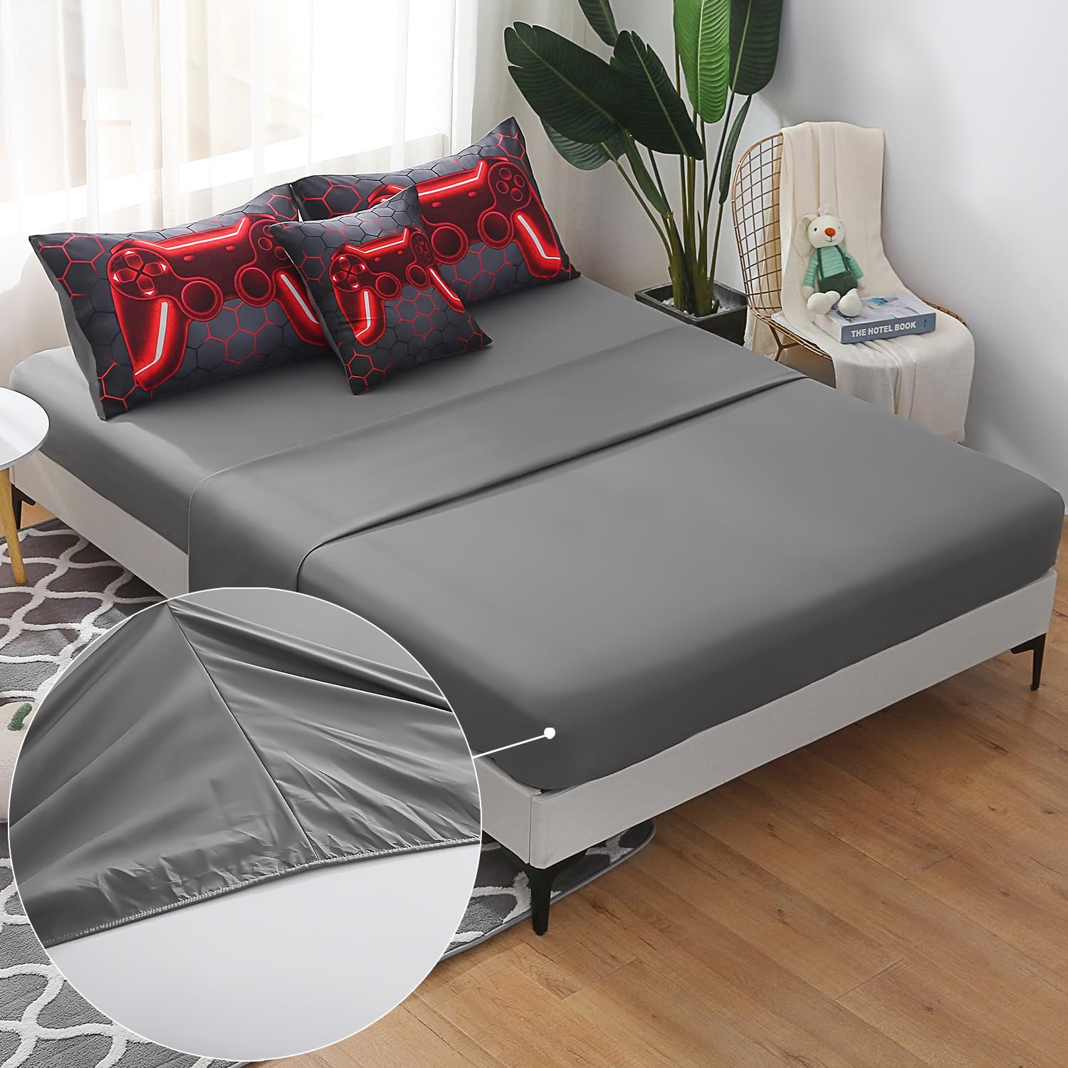 JQinHome folded sheets and pillowcases stacked to show included pieces and organization benefit