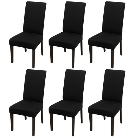 JQinHome front view of black chair cover showing clean, elegant protection