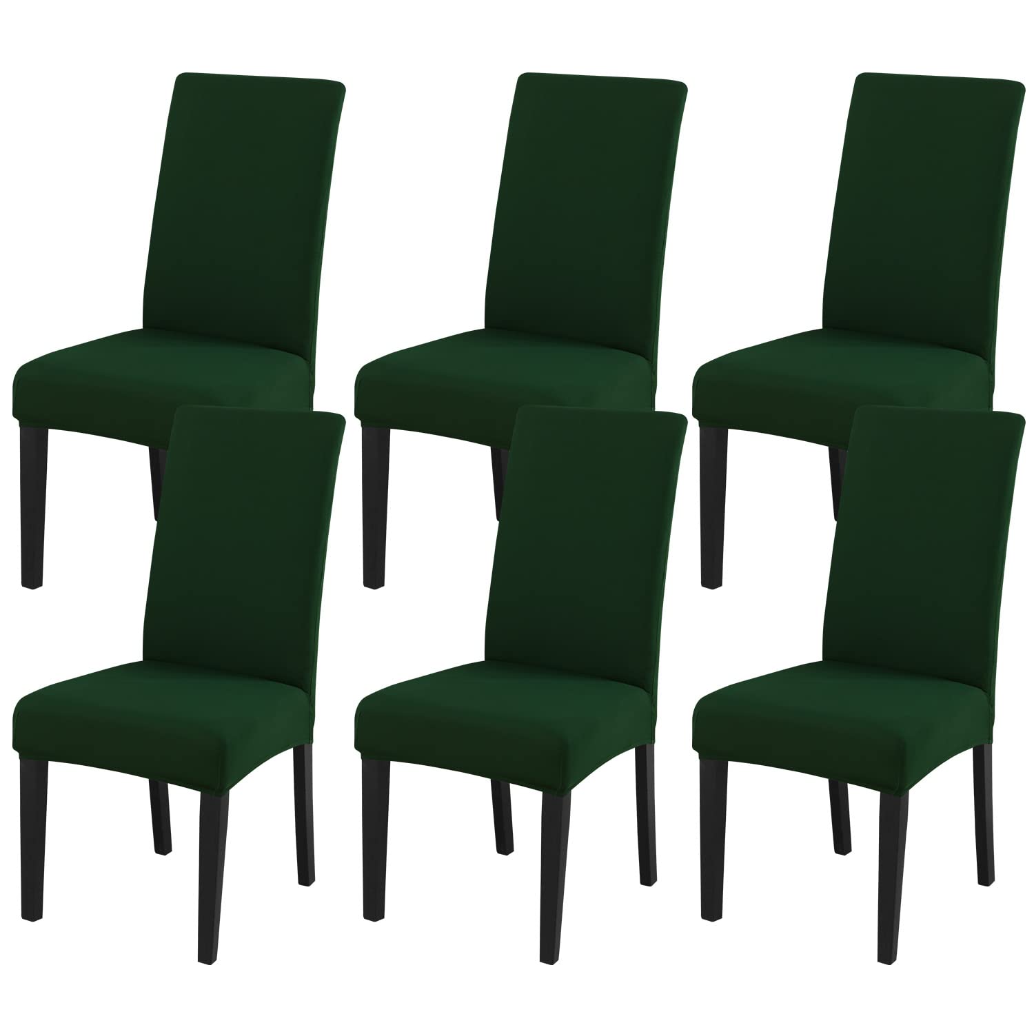 JQinHome front view of hunter green cover for instant chair refresh