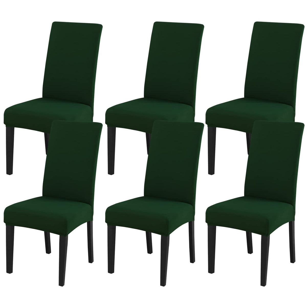 JQinHome front view of hunter green cover for instant chair refresh