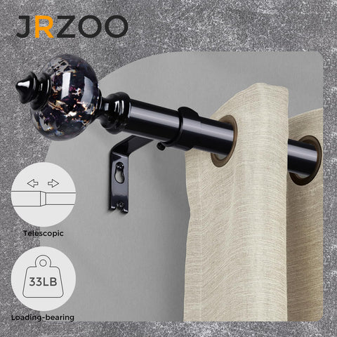 JRZOO laid out package with instructions, finials, brackets, anchors, screws