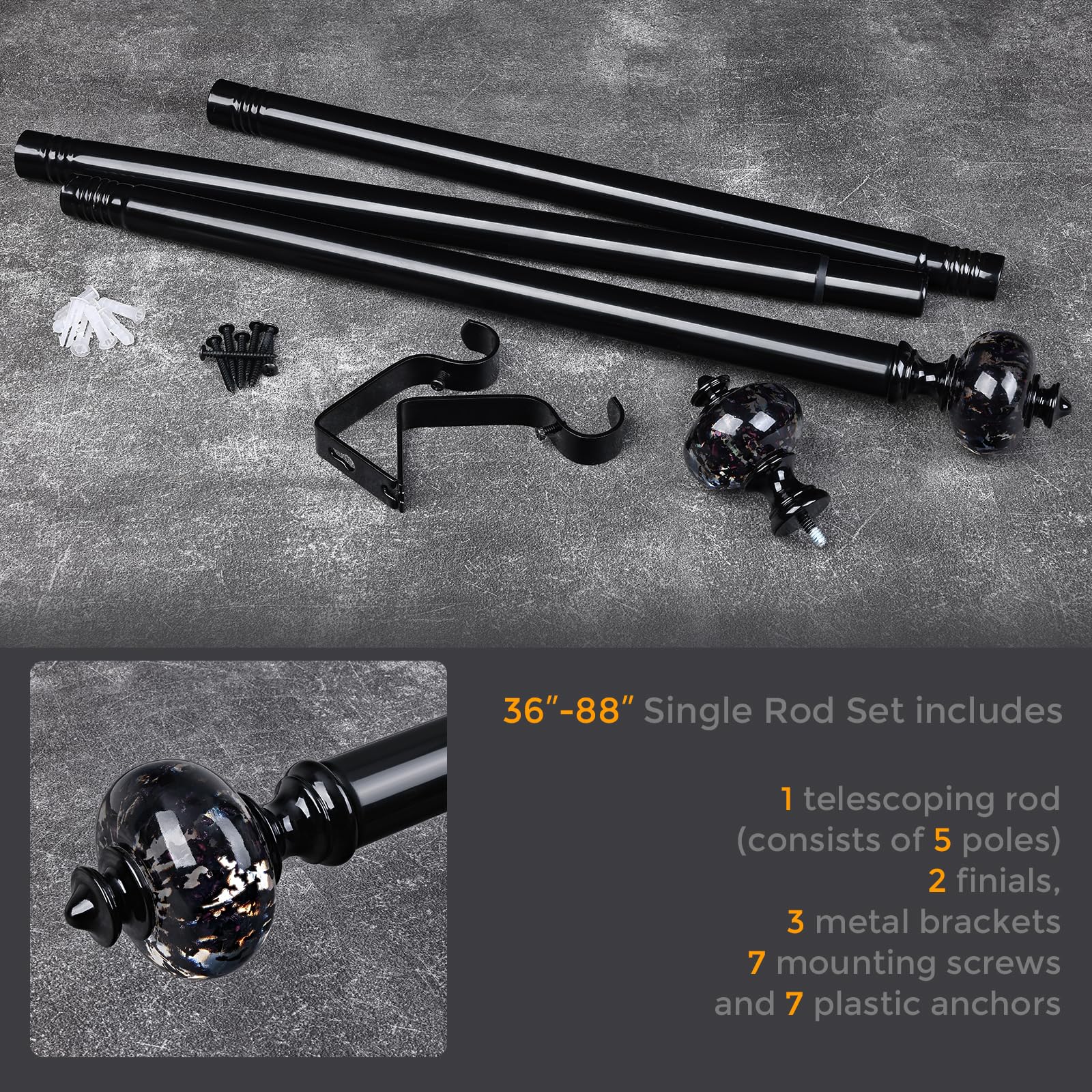JRZOO wall bracket and mounting hardware displayed for sturdy installation