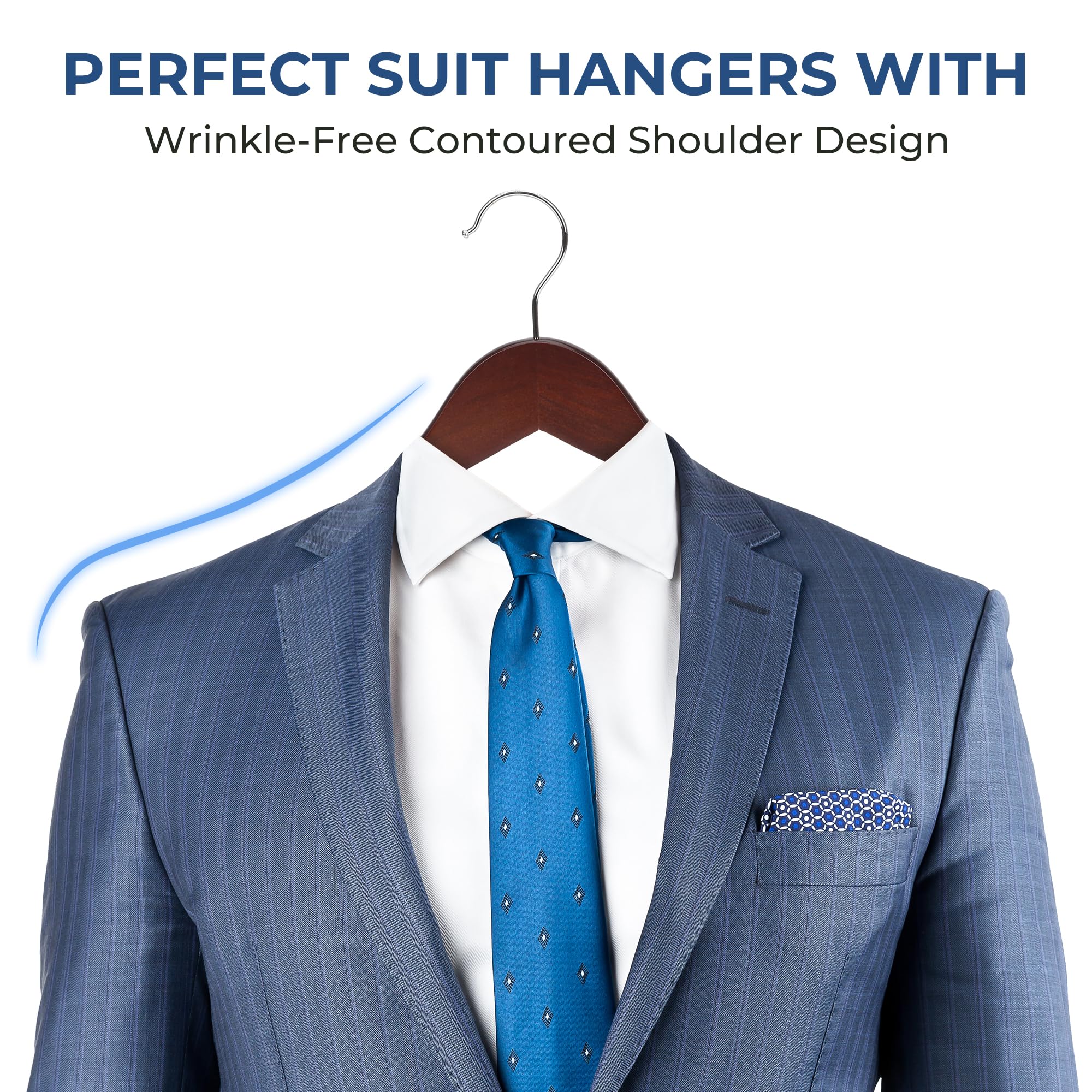 JS HANGER shoulder notch detail demonstrating secure strap hold and anti-slip benefit