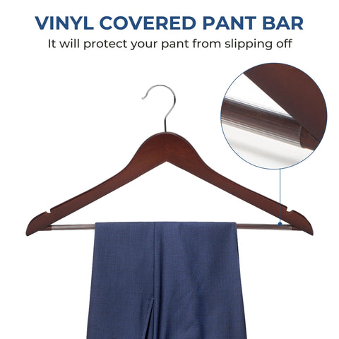 JS HANGER round pants bar with grooved cover protecting trousers from creases and slipping