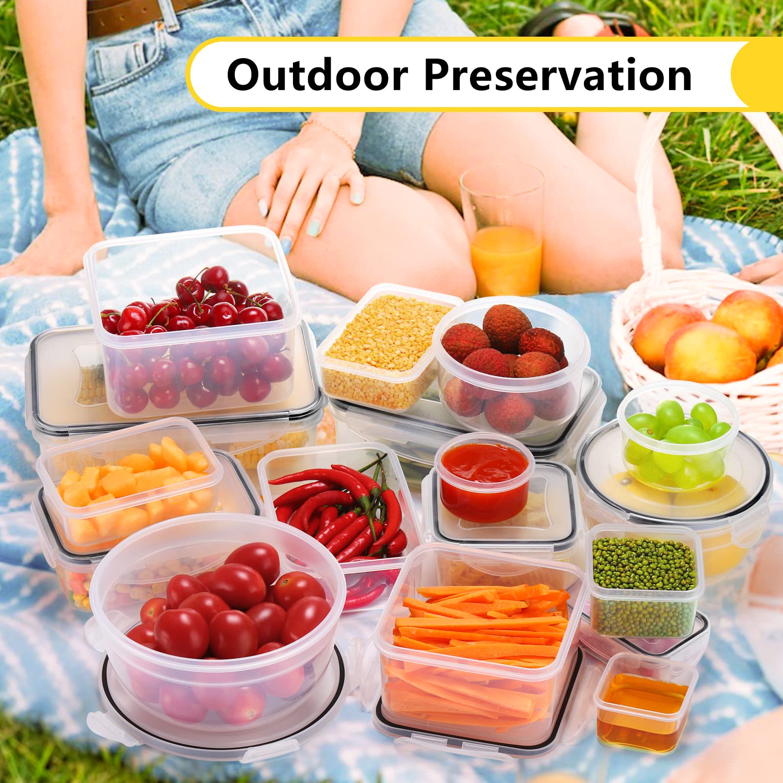 JSCARES containers packed in a lunchbox illustrating portable meal prep