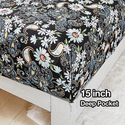 JSD flat sheet close-up showing brushed microfiber texture and benefit: soft durable surface
