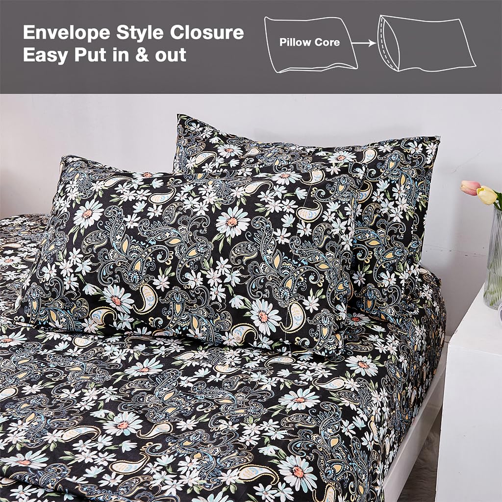 JSD sheet set styled on bed in room showing decor versatility and benefit: stylish layering