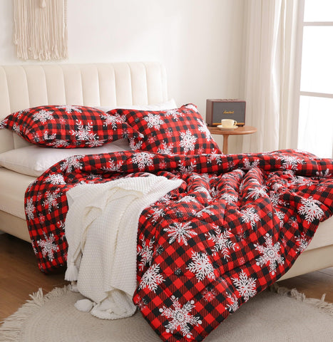JSD lifestyle bedroom scene showing seasonal styling and inviting comfort
