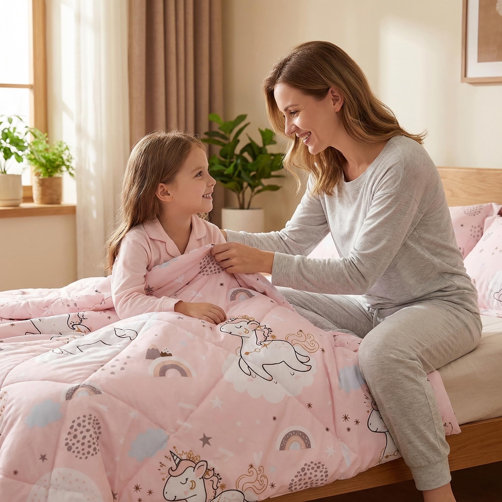 JSD folded comforter showing 200 GSM loft and lightweight fluffy support
