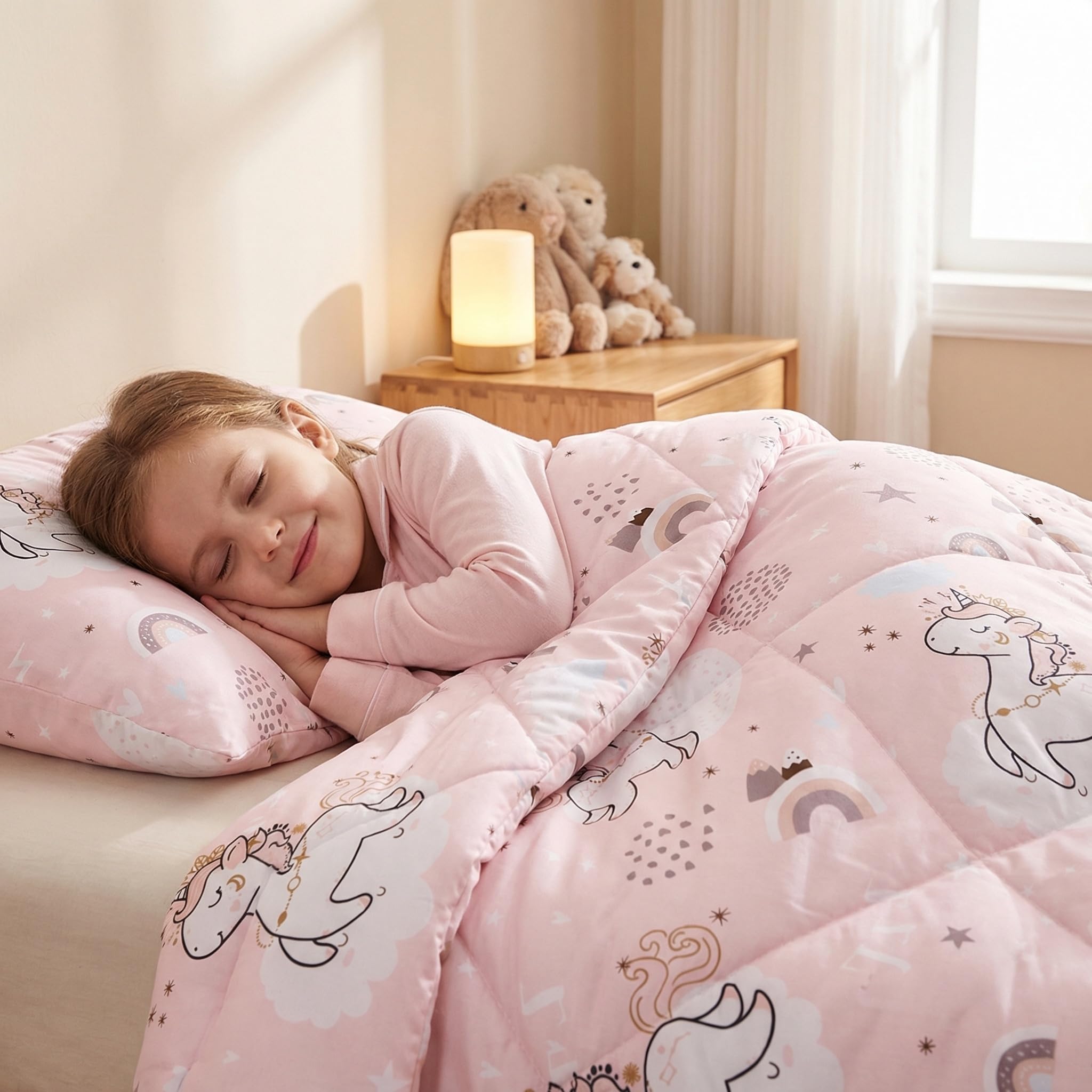 JSD zoom on gold stars and moons motif adding whimsical sparkle to bedding