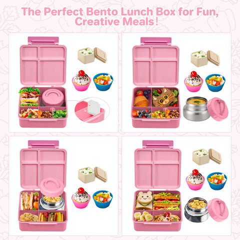 JSLOVE cute animal food picks and sauce cup arranged to encourage picky eaters at lunch