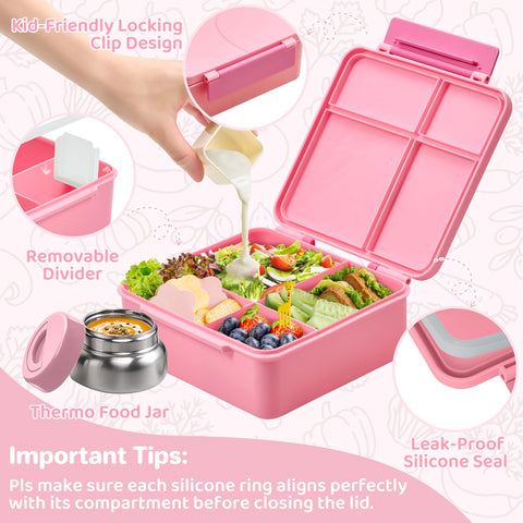 JSLOVE child carrying pink lunchbox smiling to highlight independence and on-the-go meals