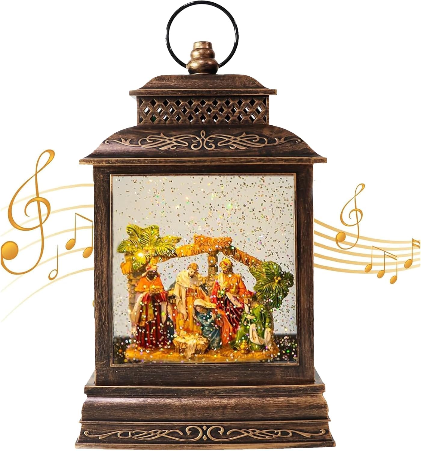 Json close-up of nativity figures highlighting handcrafted detail and charm