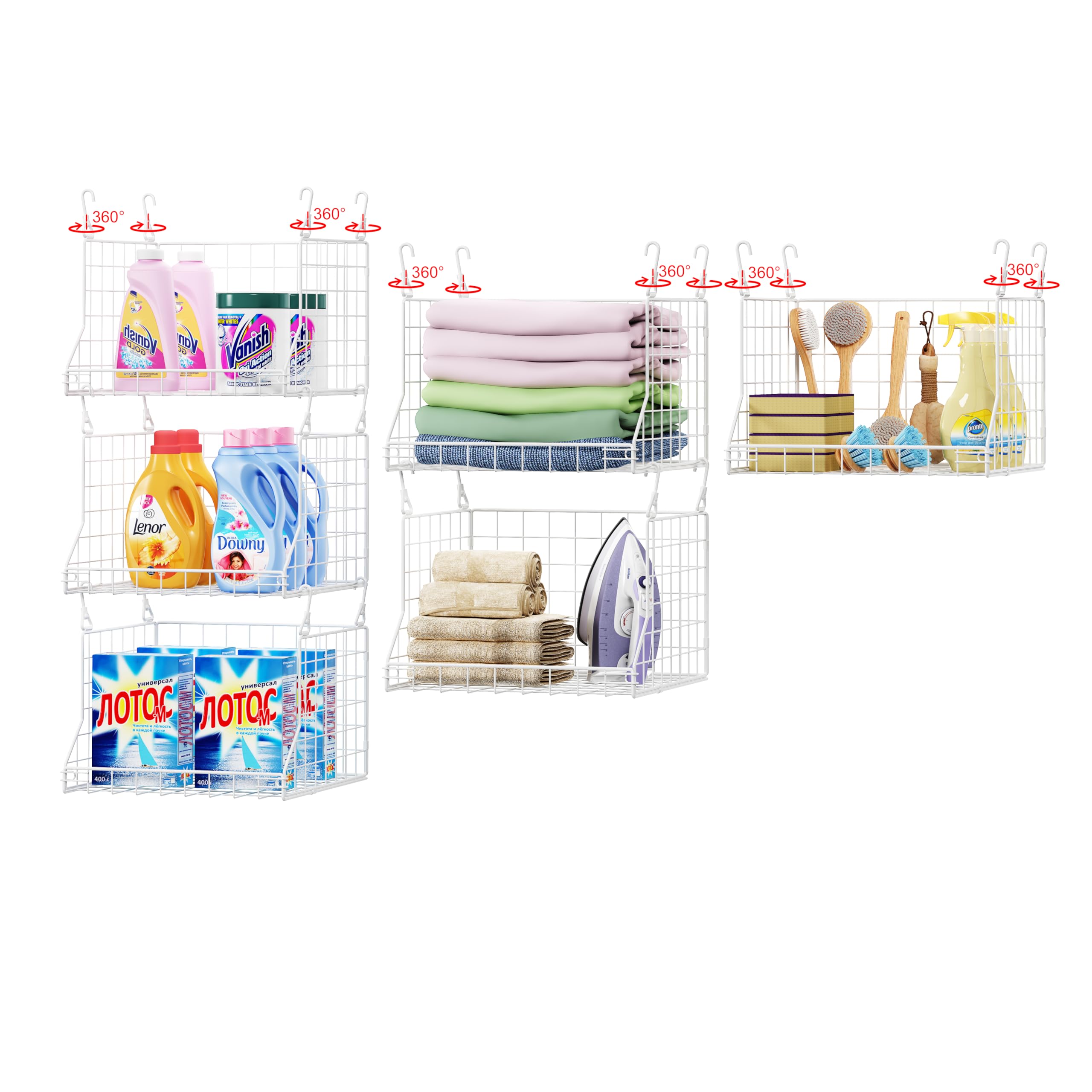 Jsskeeim organizer in a laundry room lifestyle setting showing neatness benefit