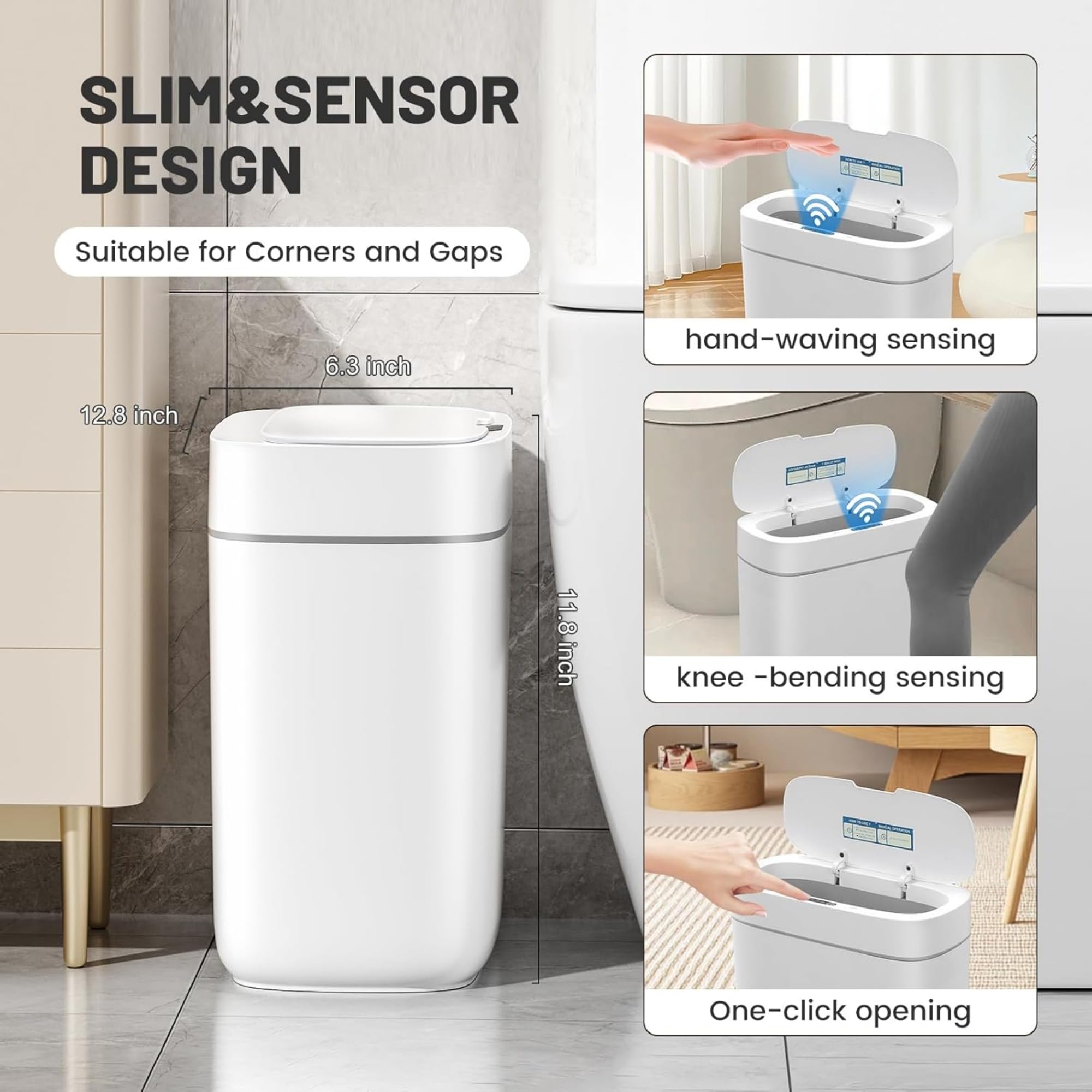 JUDRDO slim profile beside toilet demonstrating space-saving fit