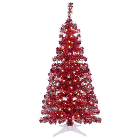 Juegoal front view red Christmas tree showing full shape and festive color benefit