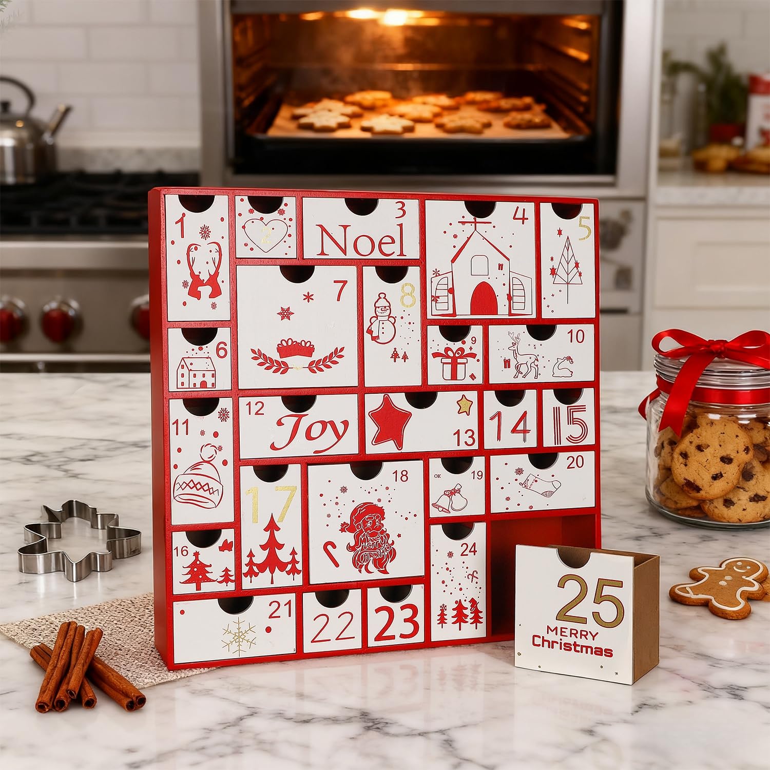 Juegoal large drawer open revealing a small gift and easy-slide benefit
