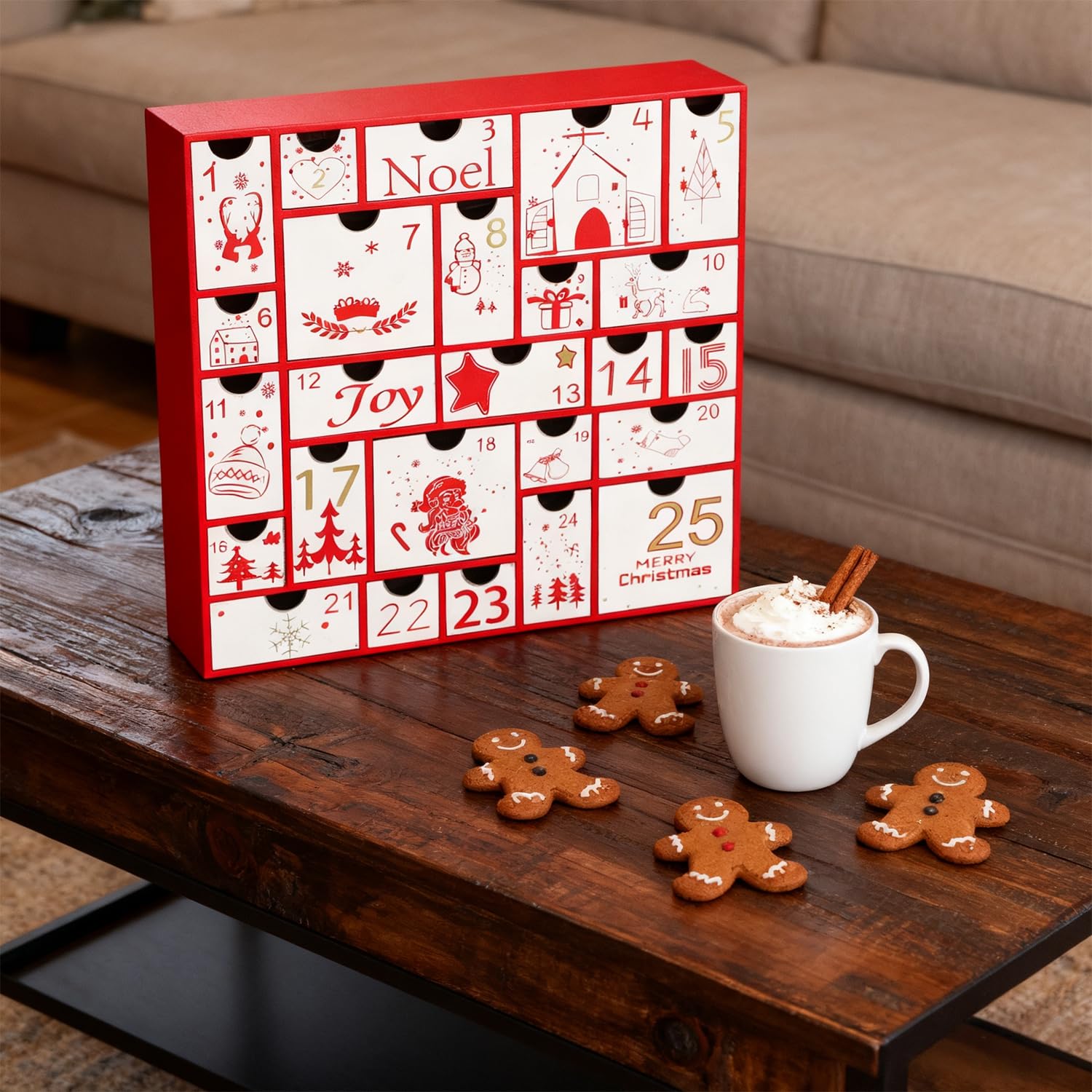 Juegoal on mantel in Christmas setting enhancing holiday decor and atmosphere