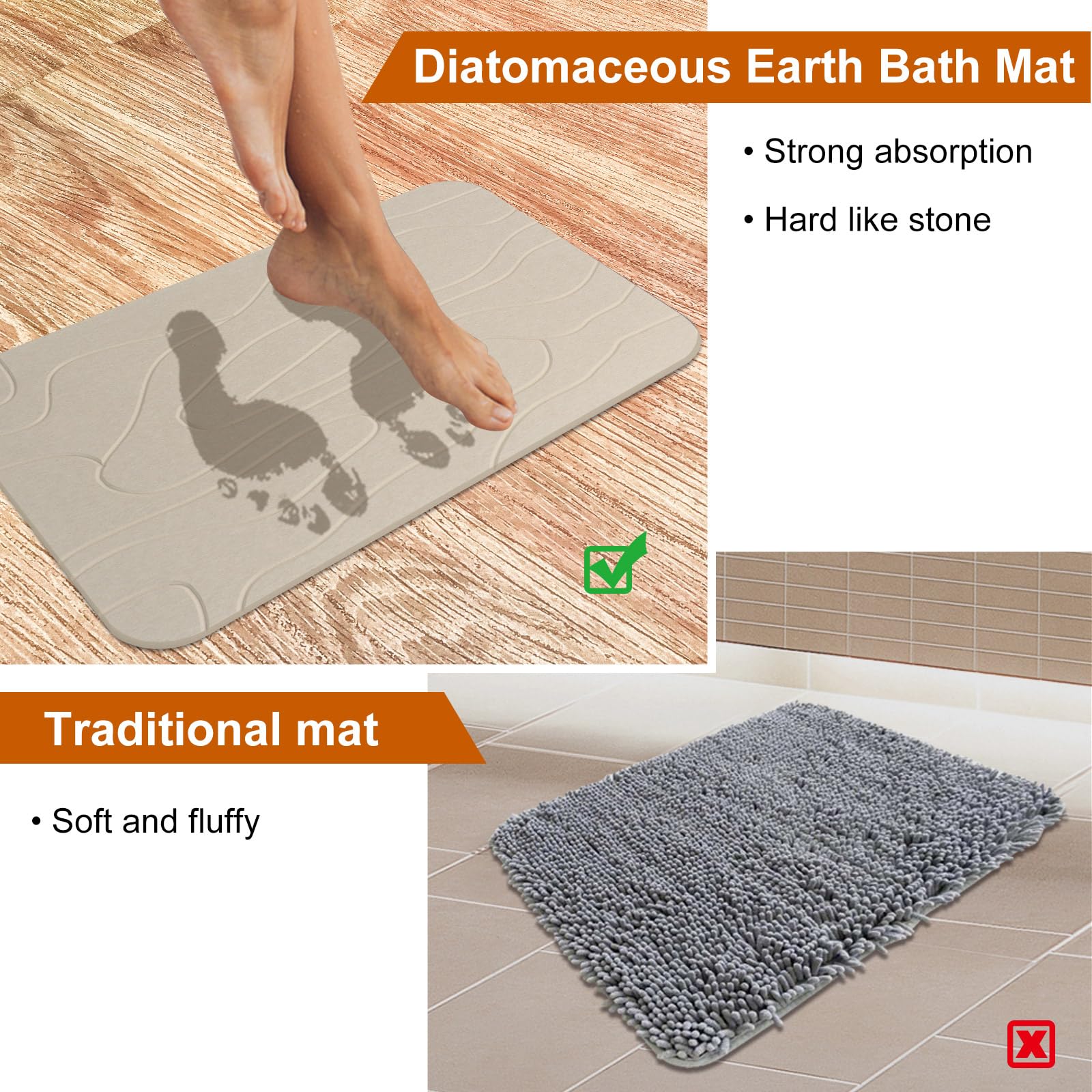 JUERLEN rubber anti-slip underlay displayed highlighting slip-resistance benefit