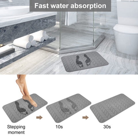 JUERLEN mat on rubber anti-slip base demonstrating improved floor grip