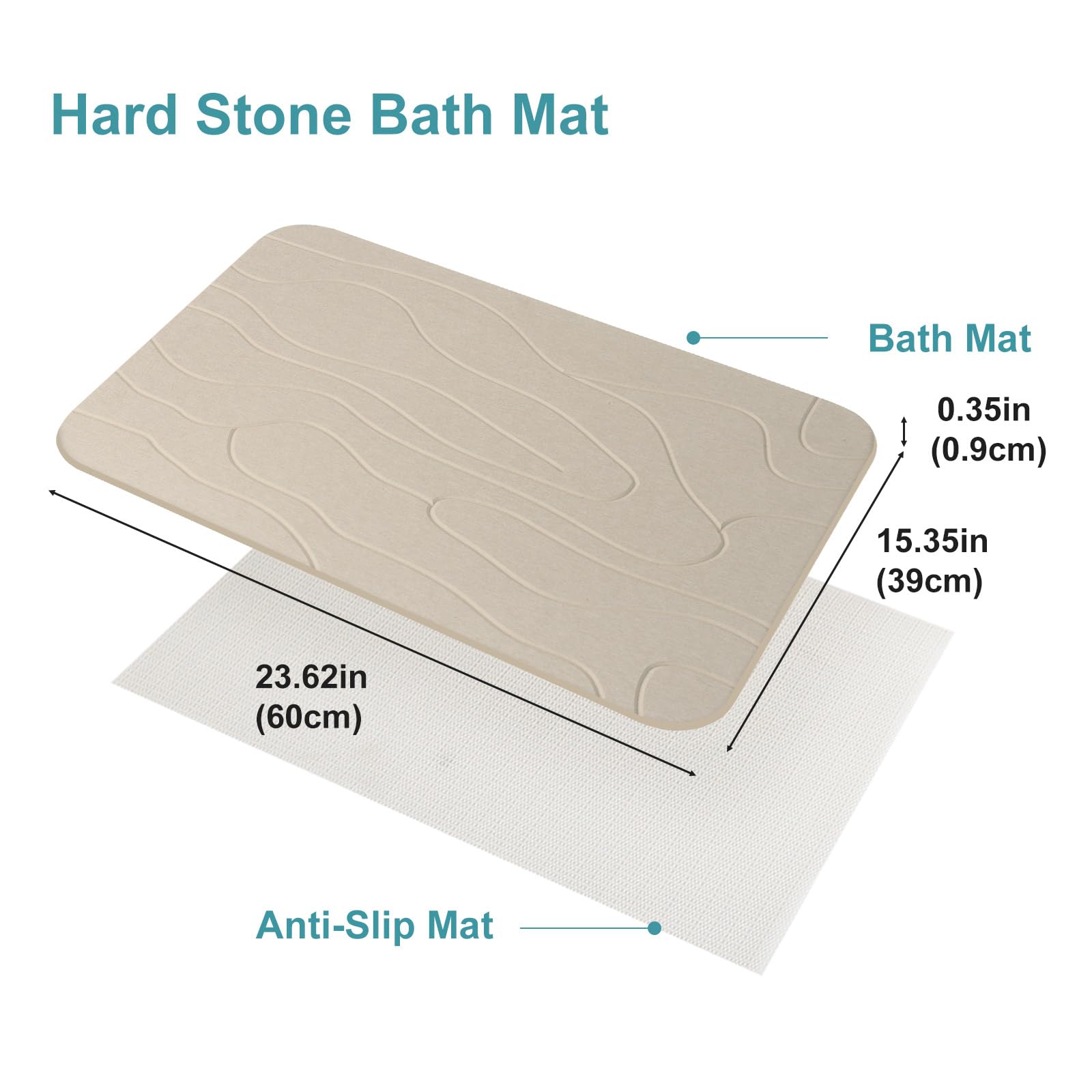 JUERLEN side edge thickness and profile showing sturdy stone-like construction benefit