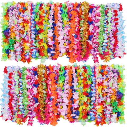 JuinTe front pack of leis showing quantity and colorful appeal for events