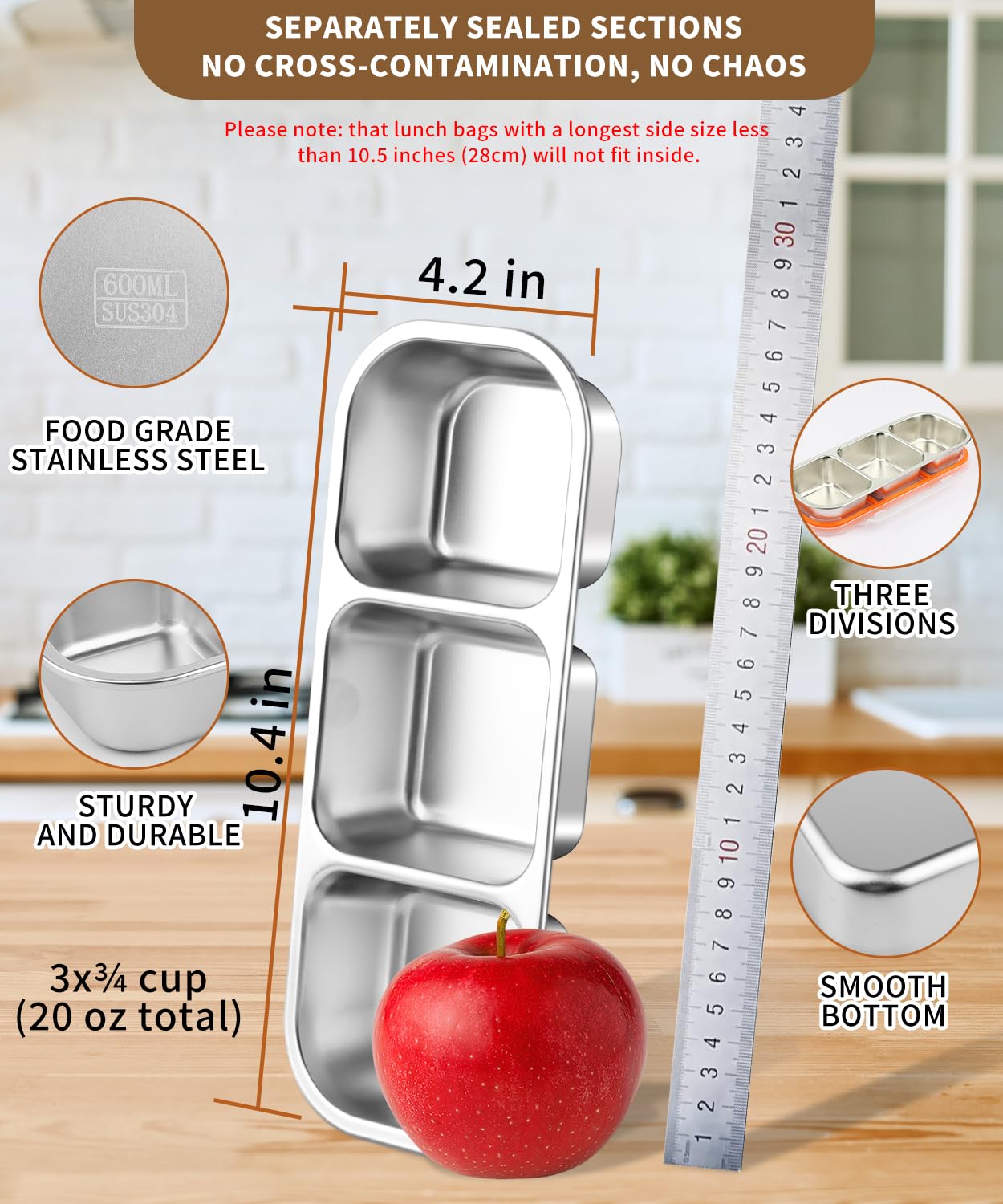 JUJOJB open top view showing three compartments and portion control benefits