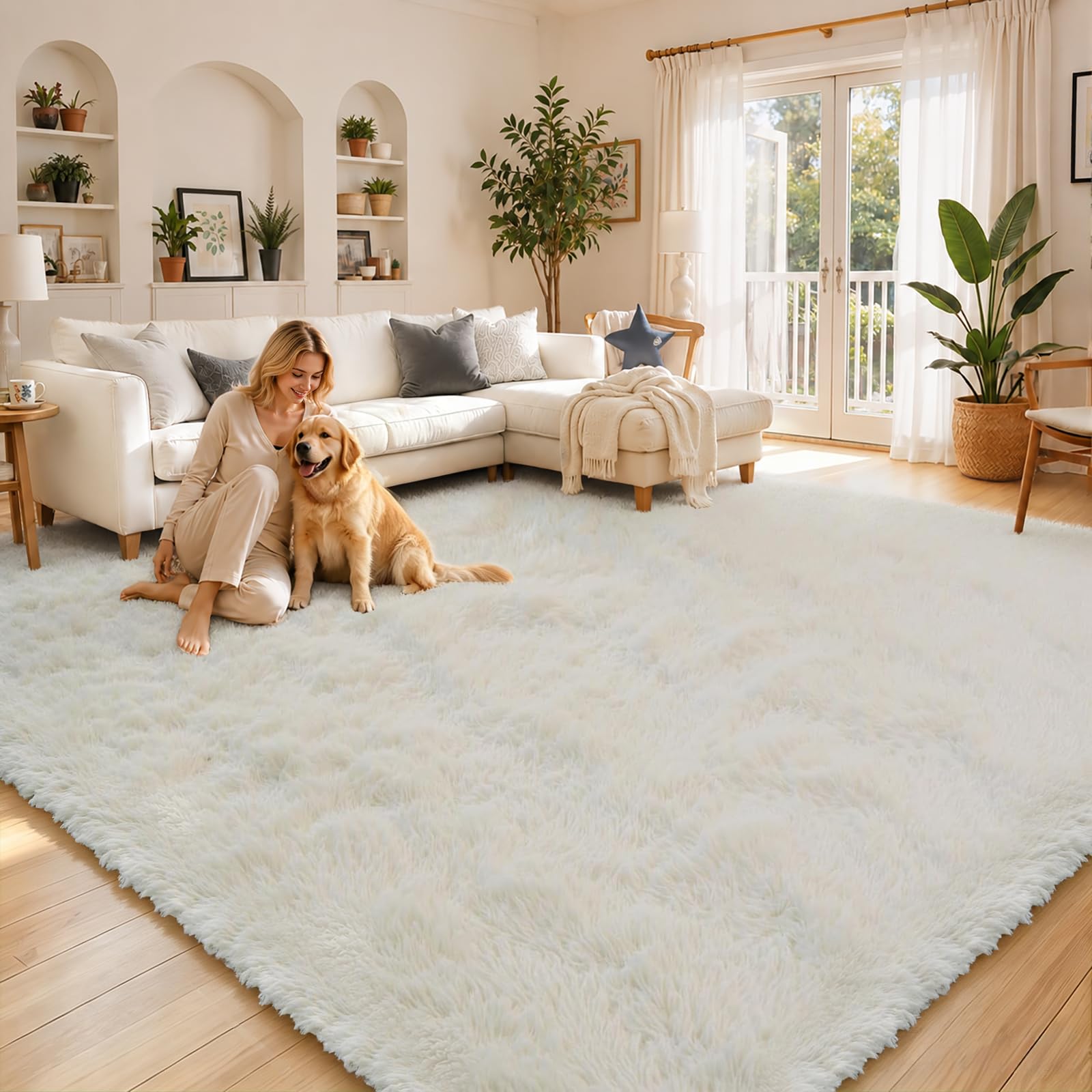 junhejiamei front view cream 8x10 rug showing cozy living area comfort