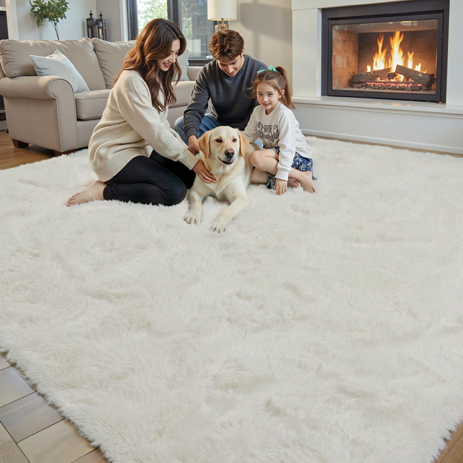 junhejiamei rug styled in living room adding warmth and visual balance