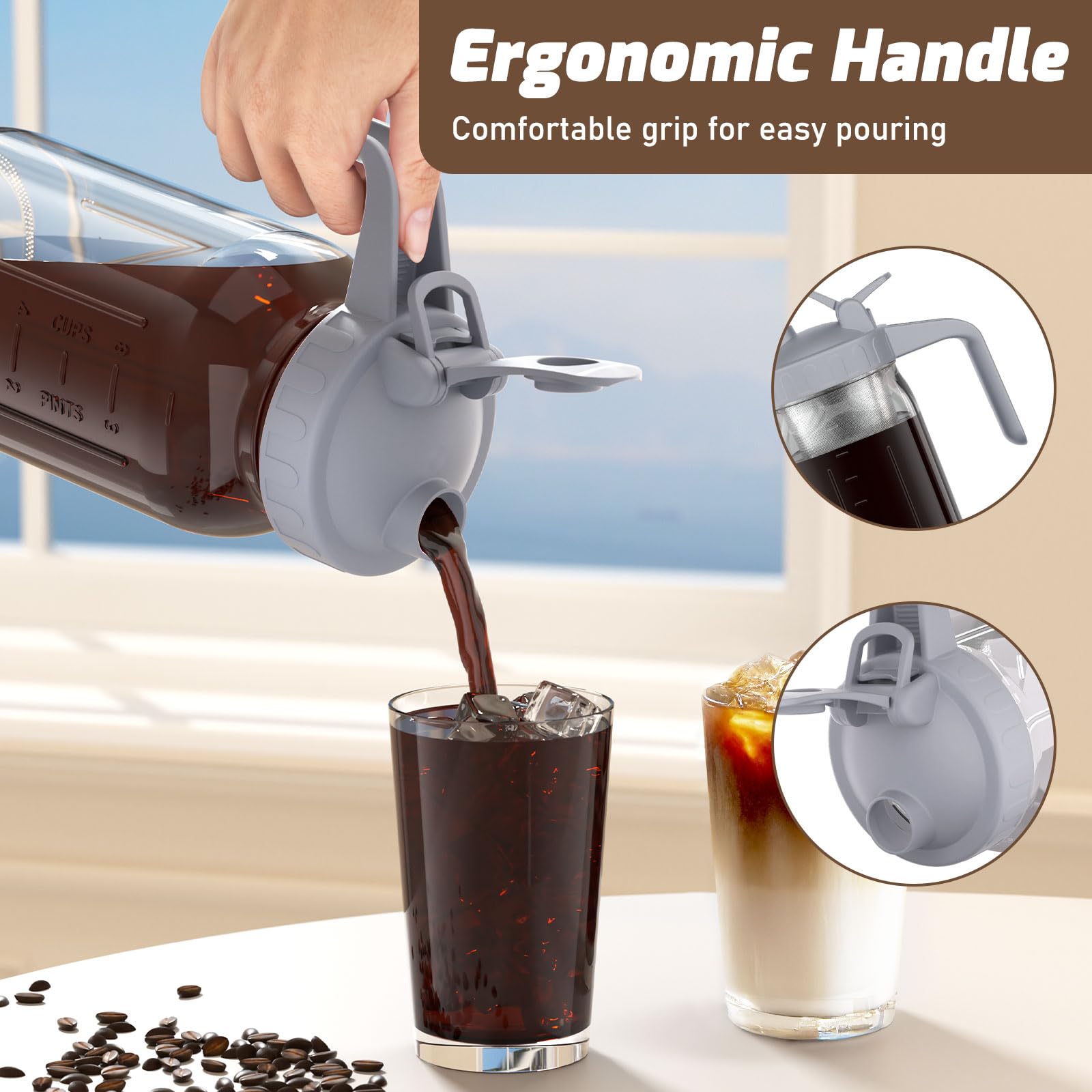 JunVpic pitcher on table with glasses showcasing presentation and entertaining ease