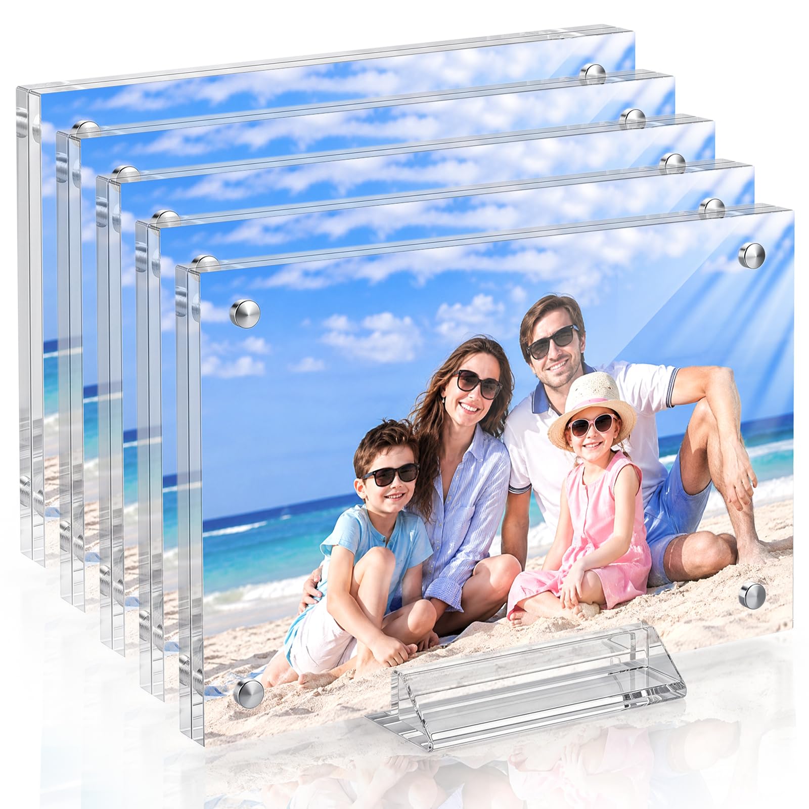 JUOIFIP front-facing 5x7 frame showing clear photo protection and modern look