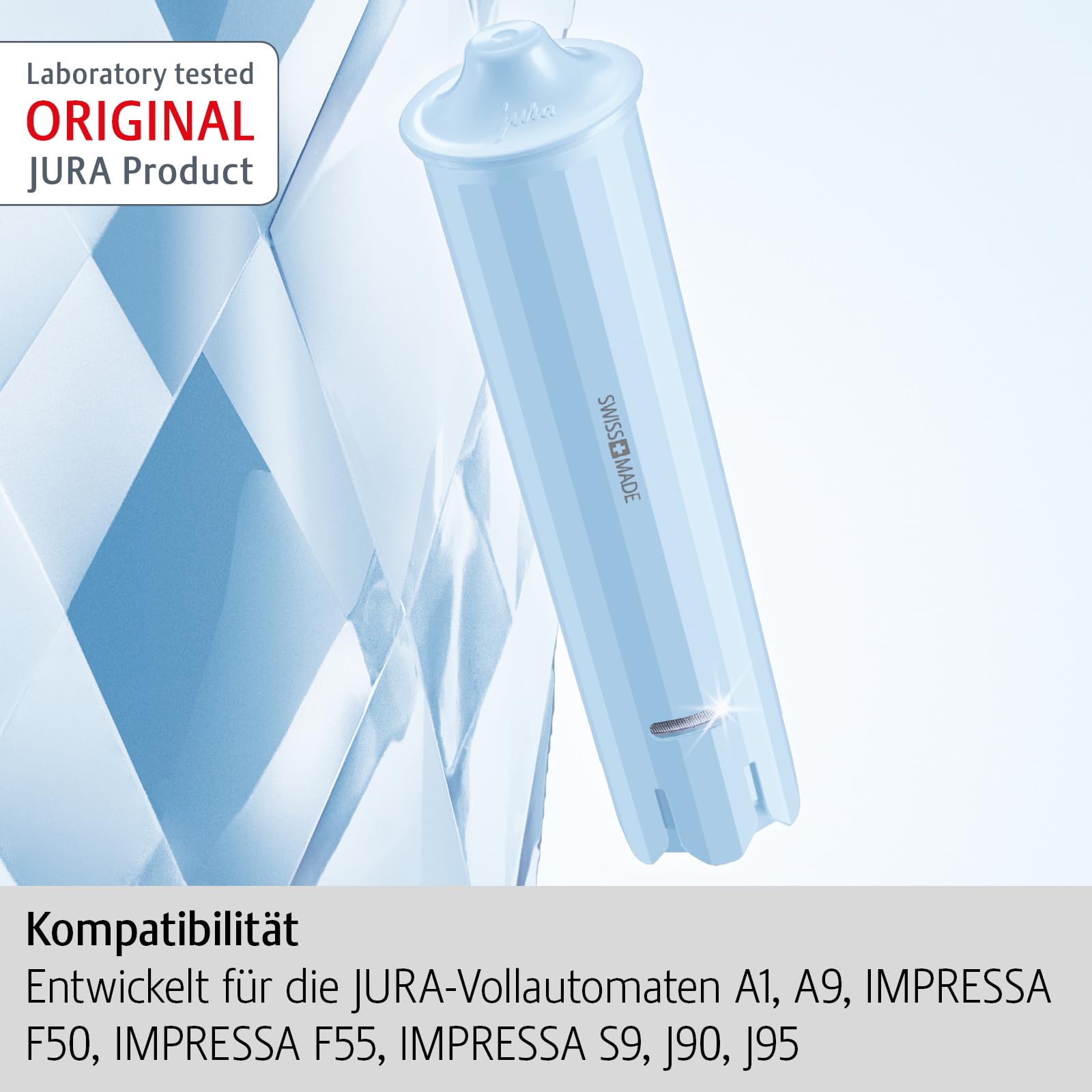 Jura CLARIS Blue+ comparison showing reduced limescale to protect machine