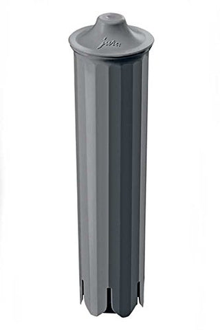 Three Jura Claris Smart cartridges displayed with a ruler for size and replacement planning benefit