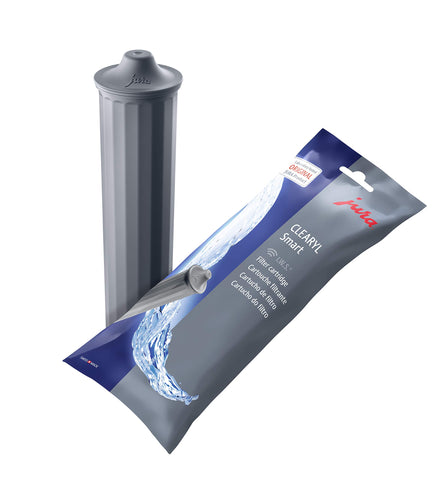 Jura CLEARYL Smart+ front packaging showing filter and RFID for protected machine performance