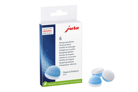 Jura Claris Blue filter installed in a machine, demonstrates simple cartridge replacement benefit