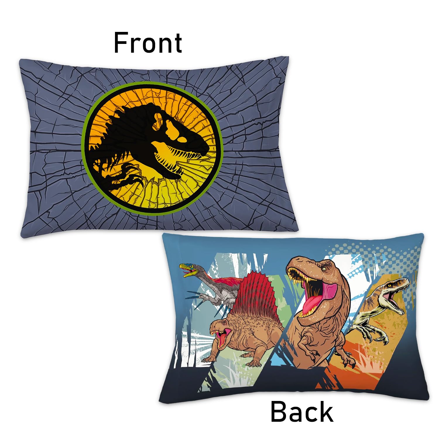 Jurassic World styled bed in kids room showing how set brightens space benefit: room makeover