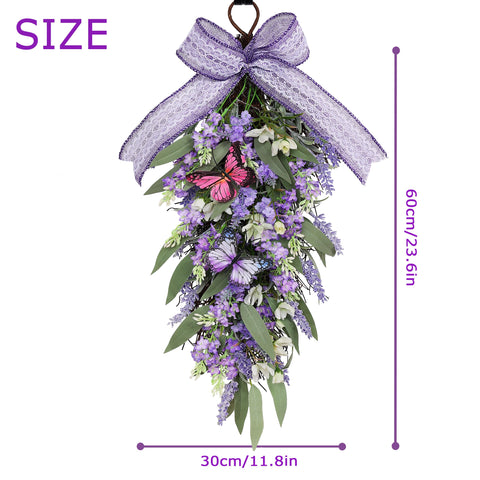 Jusdreen close-up of faux lavender and gardenia textures highlighting realistic petals and durable finish
