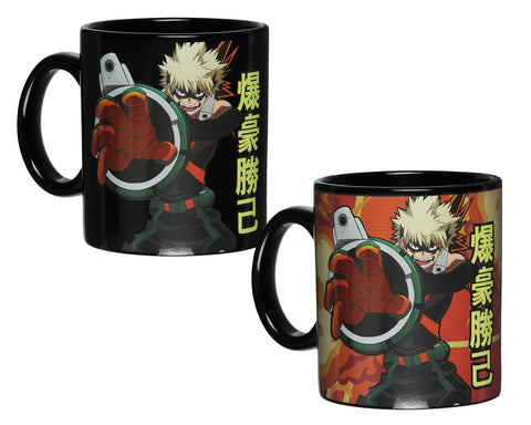 JUST FUNKY mug front view showing Bakugo art and benefits